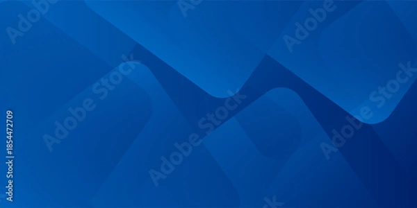 Obraz Abstract blue background with glowing geometric lines.