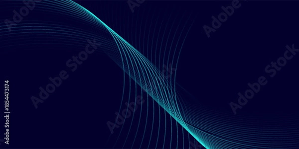 Obraz Abstract technology backgrounds by wave lines background. Curve modern pattern