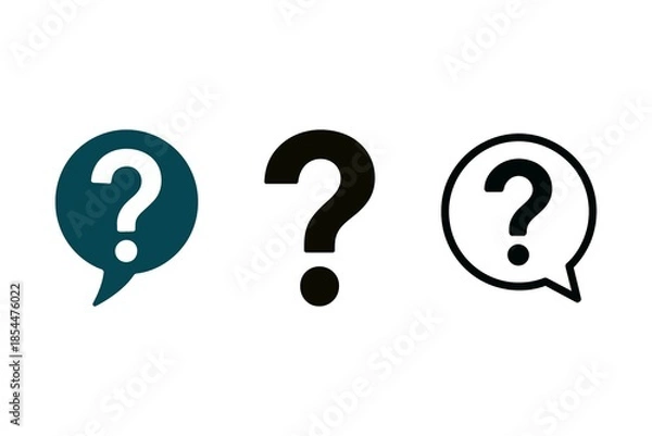Obraz question mark symbols in speech bubbles