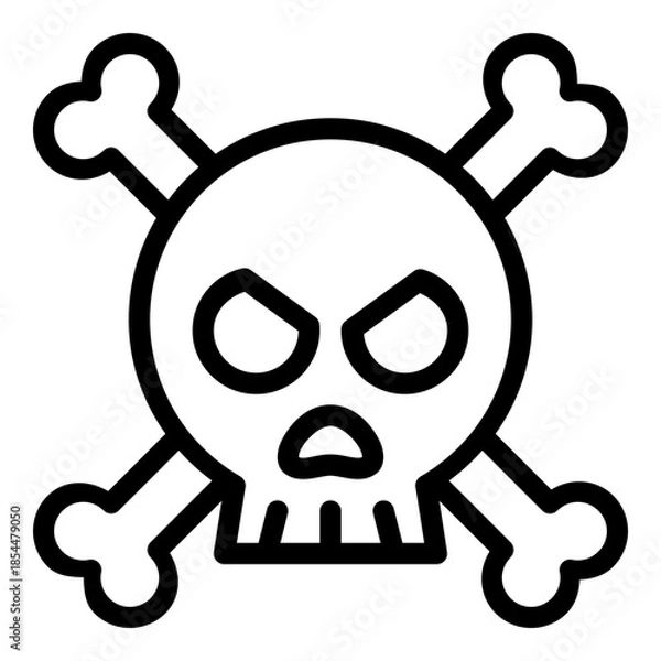 Obraz skull icon vector