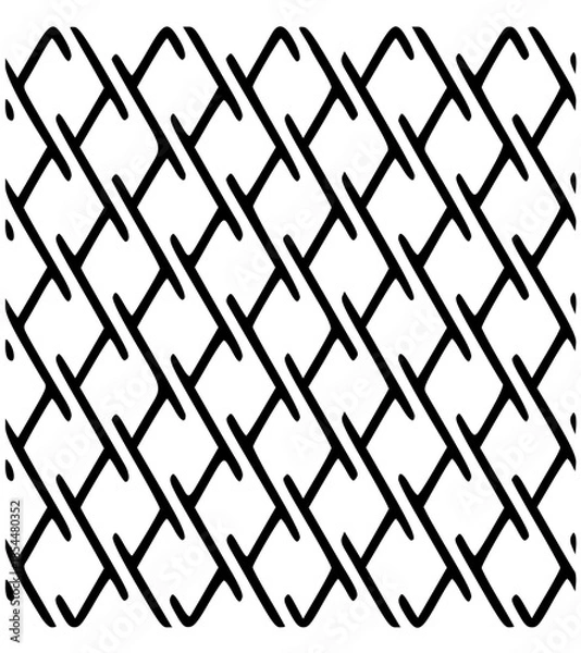 Fototapeta Minimalist Diagonal Chain Link Mesh Seamless Pattern