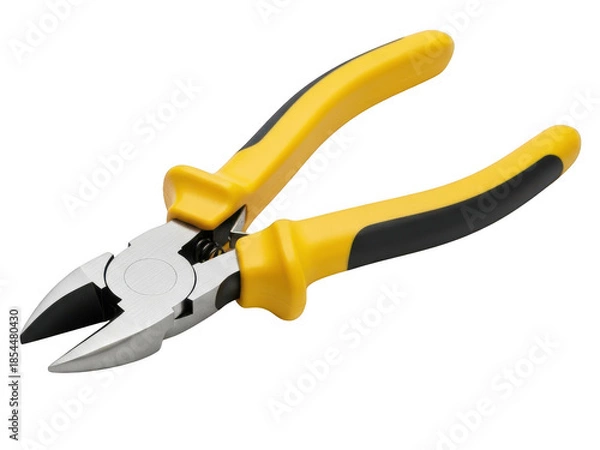 Obraz Yellow handled pliers isolated on transparent background