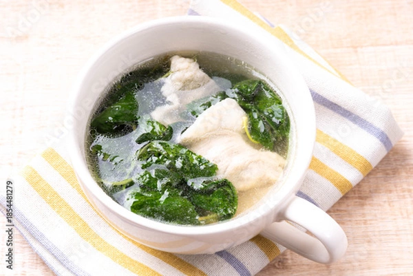 Obraz モロヘイヤと豚肉のスープ