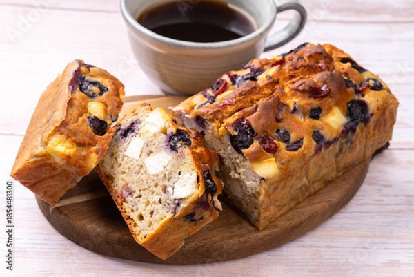 Obraz ブルーベリーとクランベリーのパウンドケーキ