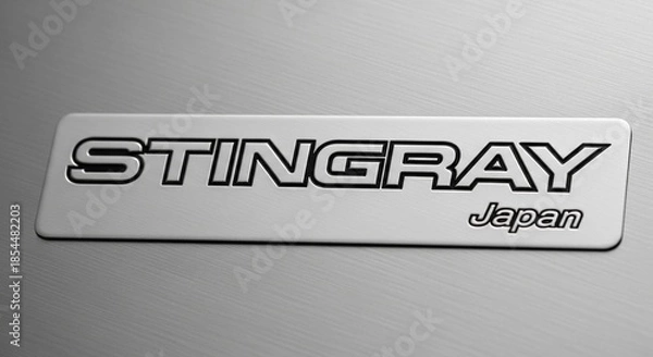 Obraz Stingray Japanのアカウント名が記載されたメタルプレート