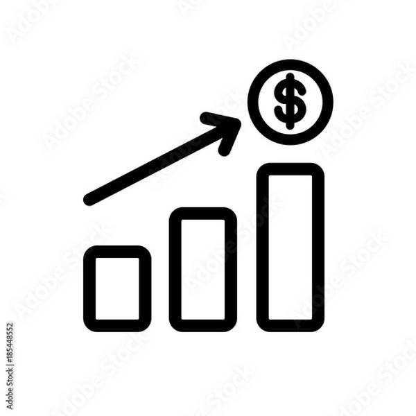 Obraz Increased revenue vector icon