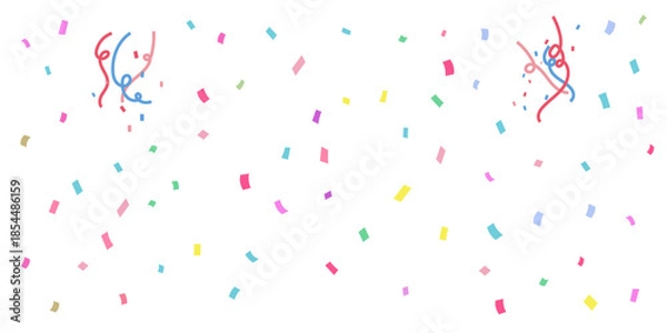 Obraz カラフルな紙吹雪の背景イラスト