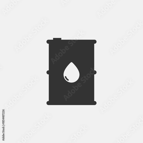 Fototapeta Vector Simple Isolated Oil Barrel Icon
