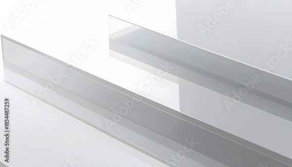 Fototapeta Abstract geometry in translucent material