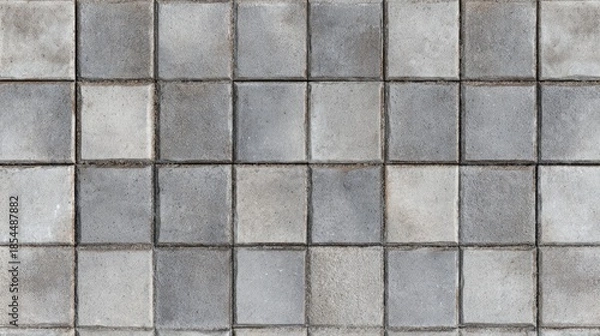 Obraz Geometric concrete tiles texture, square grid pattern, seamless cement floor 