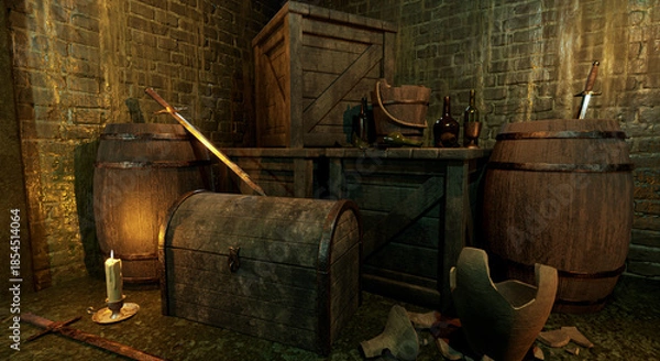 Obraz 中世の迷宮　古びた記憶と宝箱