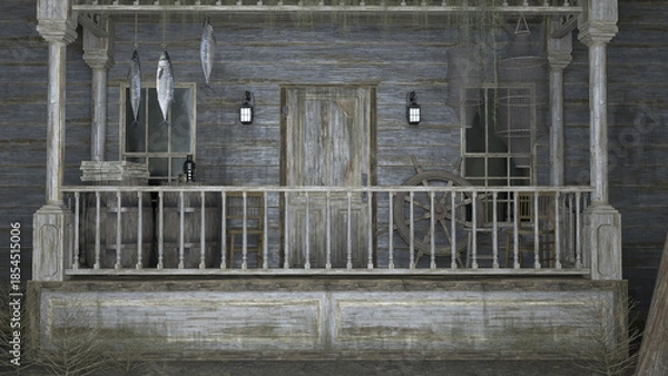 Obraz 幽霊屋敷　音のしない漁師小屋