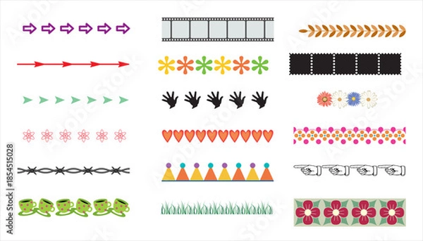 Obraz Various arrows designs isolated on white background