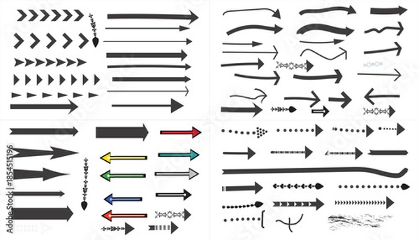 Obraz Various arrows designs isolated on white background