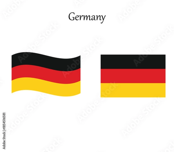 Obraz German flag icons waving 