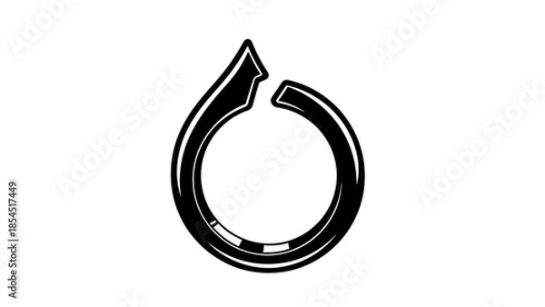 Fototapeta black and white metal ring