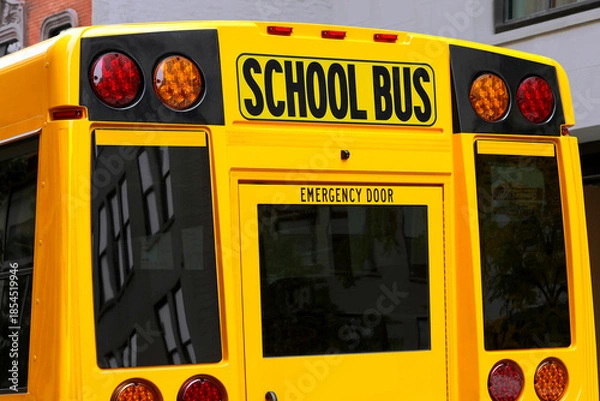 Obraz school bus for transporting children