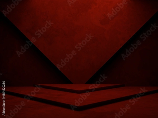 Obraz 3D red concrete wall background