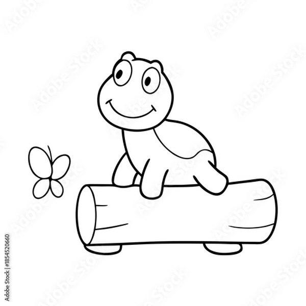 Obraz funny turtle cartoon