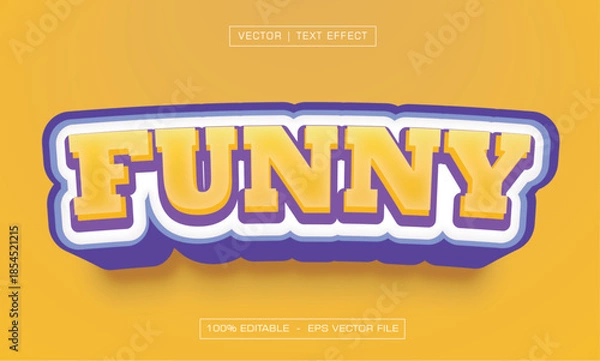 Obraz Funny text effect with 3D style