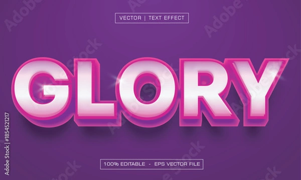 Obraz Glory text effect with purple background
