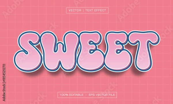 Obraz Pink text sweet text effect