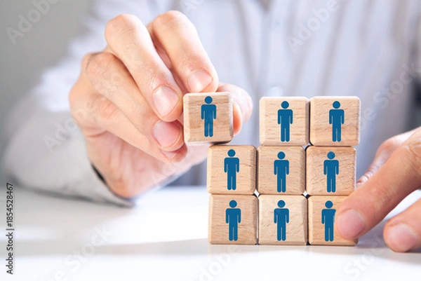 Obraz Human resource management, HR, recruitment, leadership and teambuilding concept.