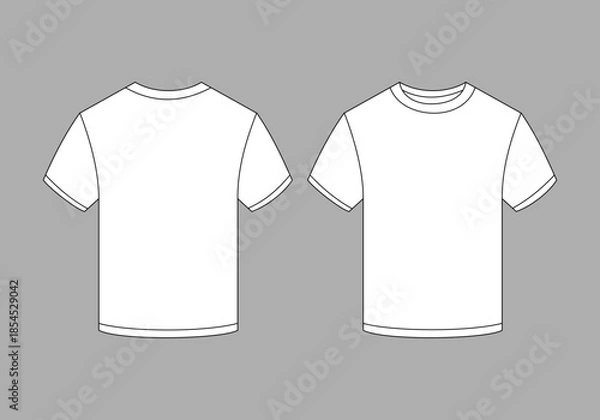 Obraz plain white t-shirt vector illustration