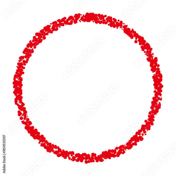 Obraz クレヨン素材　手描きの円形