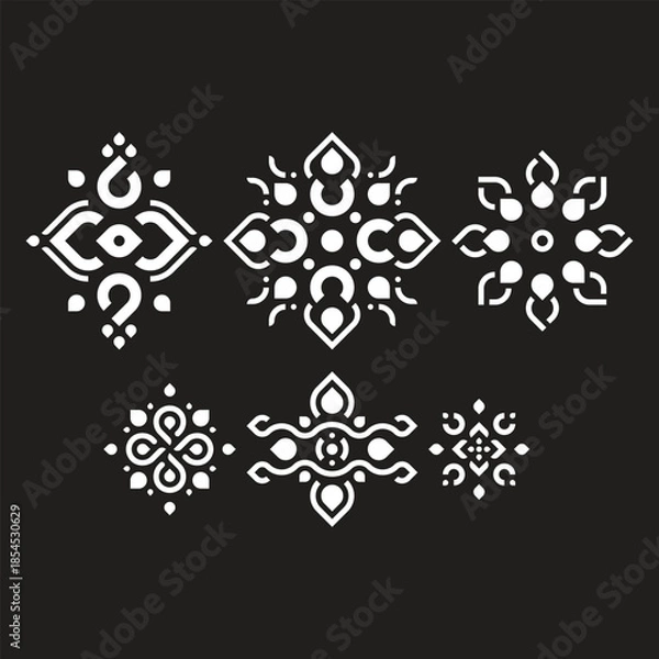 Obraz snowflake on black