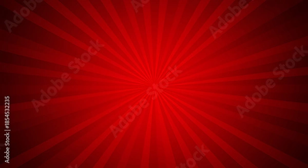 Obraz Vibrant red radial burst pattern