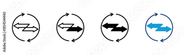 Obraz Equivalent icon set multiple style collection