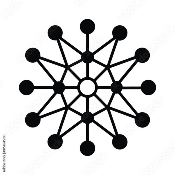 Obraz Neural Network Brain Icon