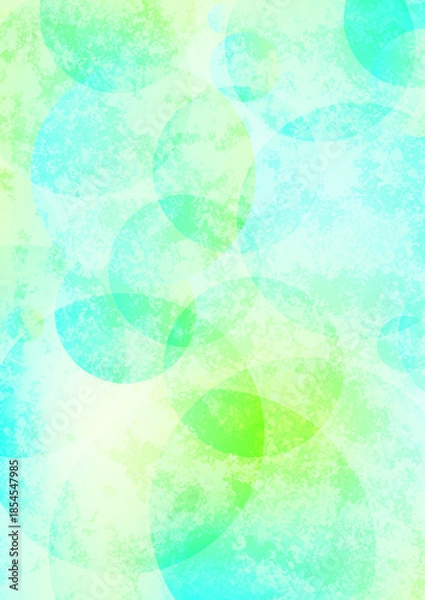 Obraz 静けさと余白を感じる淡色テクスチャ背景デザイン｜水色と緑の紙質表現