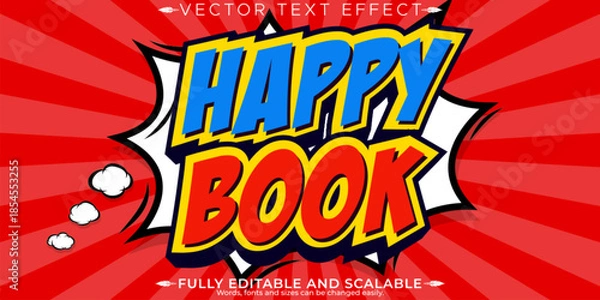 Obraz Comic book text effect, editable cartoon and pop art text style