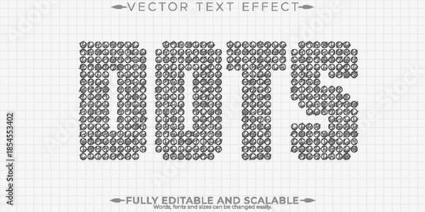 Obraz Sketch architect drawing text effect, editable engineering and architectural text style
