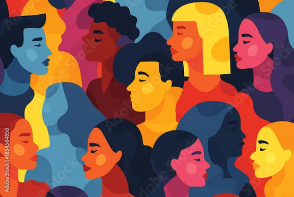 Obraz Pattern of Diverse Faces