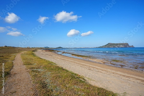 Obraz seaside walkway and charming clouds
