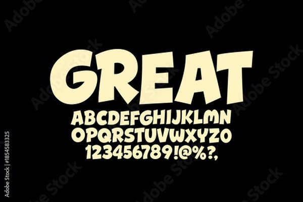 Obraz Strong bold comic alphabet design