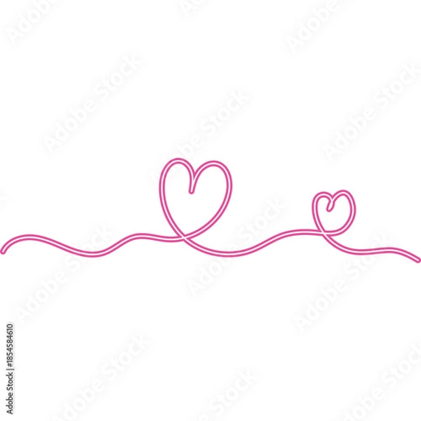 Obraz Continuous Line Heart Neon