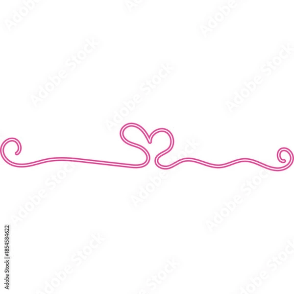 Obraz Continuous Line Heart Neon