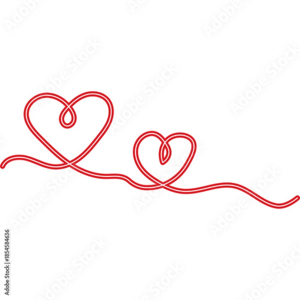 Obraz Continuous Line Heart Neon
