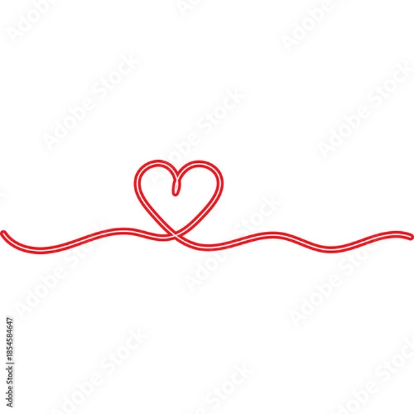 Obraz Continuous Line Heart Neon