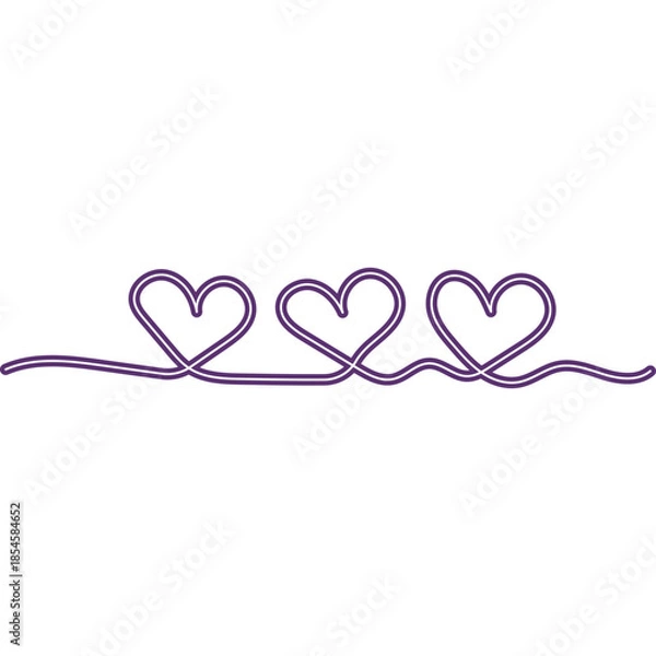 Obraz Continuous Line Heart Neon