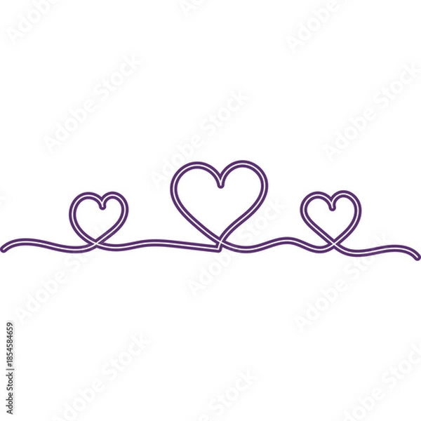 Obraz Continuous Line Heart Neon