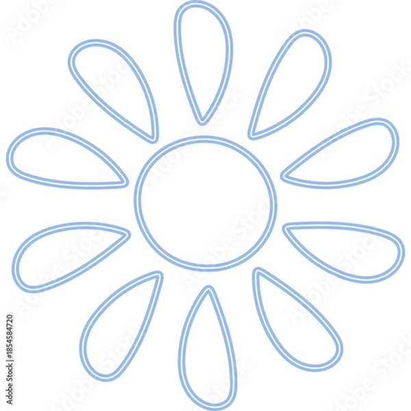 Obraz Doodle Kids Drawing Neon Sun