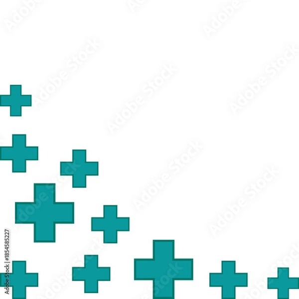 Fototapeta Medical Cross Pattern Corner