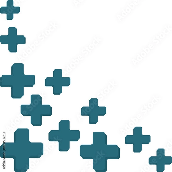 Fototapeta Medical Cross Pattern Corner