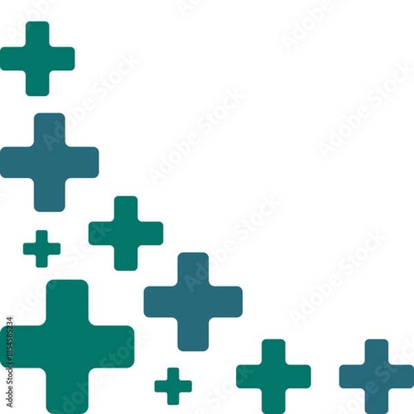 Fototapeta Medical Cross Pattern Corner