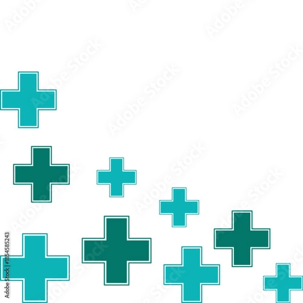 Fototapeta Medical Cross Pattern Corner